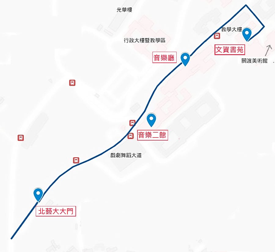 台北藝術大學校內地圖